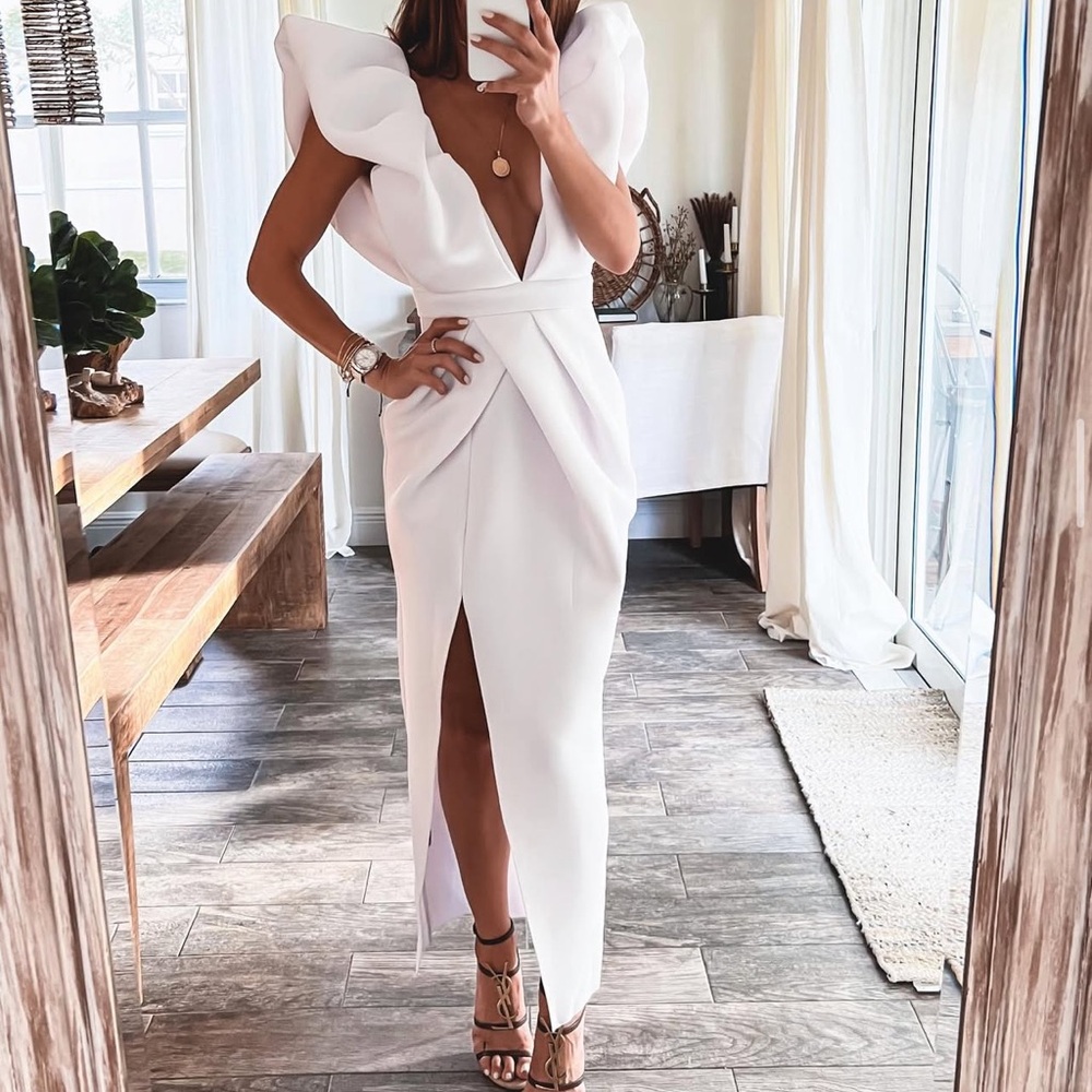 Elegant White Evening Dress